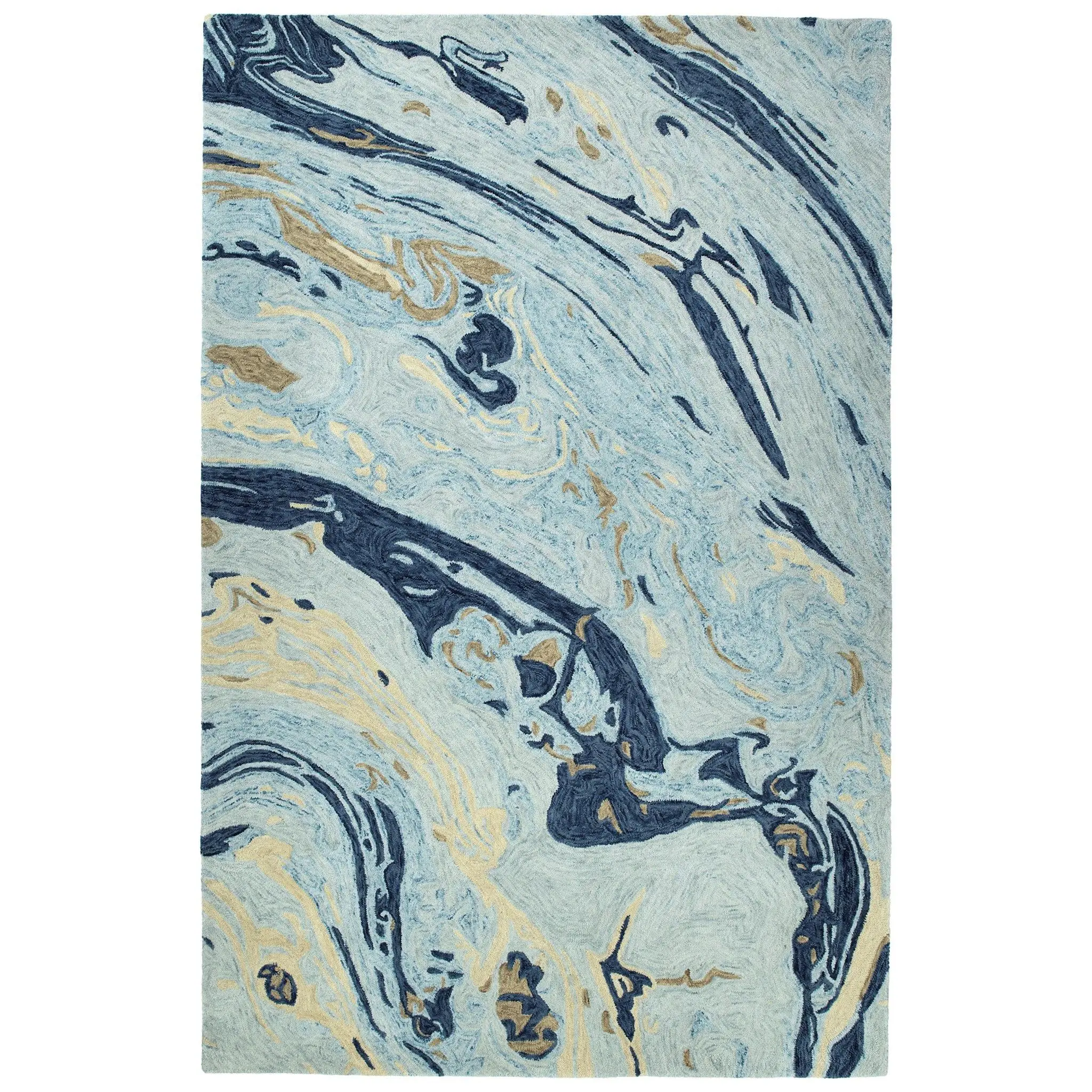 Kaleen Rugs Marble Collection MBL01-17  Blue  Area Rug