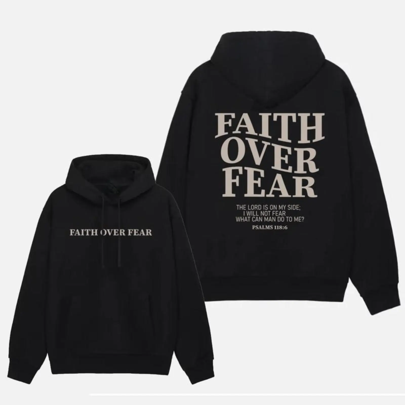 Faith Over Fear Christian Hoodie, Christian Sweatshirt, Jesus Hoodie, Trendy Hoodie, Bible Verse Sweater, Aesthetic Clothes, Aesthetic Hoodie
