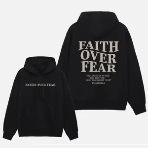 Faith Over Fear Christian Hoodie, Christian Sweatshirt, Jesus Hoodie, Trendy Hoodie, Bible Verse Sweater, Aesthetic Clothes, Aesthetic Hoodie