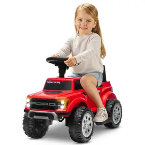 ANPABO 6V Powered Ride on ATV Car, Licensed Ford Electric Kids Car, Toddler Car for Boys Girls Aged 1-3 Years, Ride on Toys with Headlight, Horn, Red