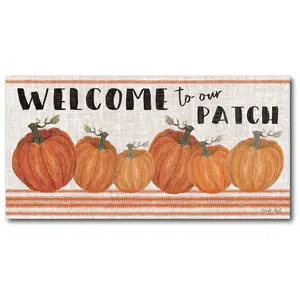 Courtside Market Welcome to our patch 12x24 Canvas Wall Art