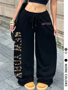 Women's Butterfly Knot Sweatpants, Streetwear Hip-Hop School Style, Casual Fashion Trendy Sportswear, All Seasons Fitted Long Pants, Sports Bottoms, Outdoor Workout Sweatpants