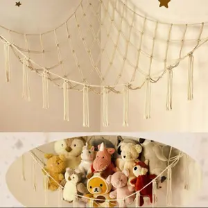Large Plush Toy Storage Hammock, Decorative Art Toy Net, Stackable Plush Organizer Rack, Wall Bedroom Home Decoration