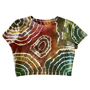 Geode Tie-Dye Crop Top for Women - Junior Size, Tie-Dye Design, Women's Crop Top - Womenswear
