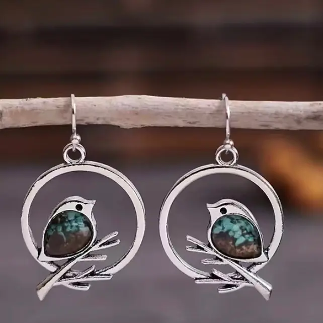 Vintage Style Bird Earrings