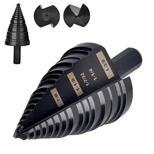 M35 Step Drill Bit for Metal, 1/4" to /8", Cobalt Bits, Heavy Duty for Stainless Steel, Metal, Aluminum, Copper, 6-Steps. 204