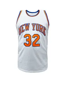 New York Knicks 33 Blue/White Basketball Jersey, Embroidered Sportswear, Quick-Dry Men's Outdoor Sports Shirt, Casual Loose Fit
