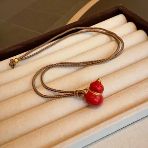 Chinese-style Red Gourd Pendant