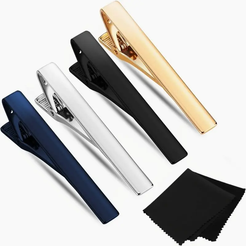 4pcs Tie Clip Tie Bar Tie Clips for Men