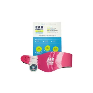 Ear Band-It ULTRA + Putty Buddies earplugs combo set.  Authentic Earvolution Ear Band-It Ultra Premium Swimming Headband - Invented by Ear, Nose, and Throat Physician - Anti-Slip Neoprene Keeps Water Out, Holds Earplugs in