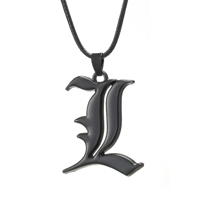Anime Death Note Necklace Rope Leather Choker Fashion Black Note Book Model Pendant Necklace For Women And Men Accessory
