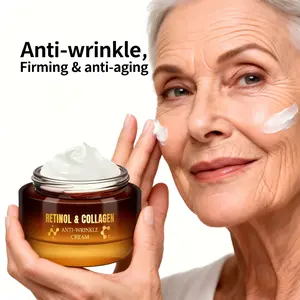 Retinol Cream, Collagen and Vitamin E, Wrinkle Reduction, Tightening, Fine Pores, Brightening, Suitable for All Skin Types, 50g