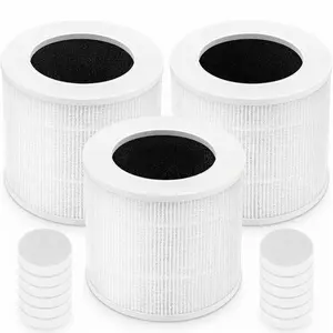 Core Mini Replacement Filter for LEVOIT Core Mini and Core Mini-P Air Purifier, 3-in-1 H13 Grade True HEPA and High-Efficiency Activated Carbon, Core Mini-RF, 4 Filter & 10 Fragrance Sponge