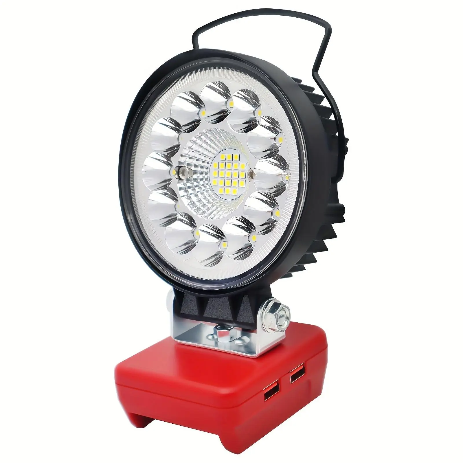 33LED 4000LM Flood Work Light for Milwaukee LED 18V/20V M18 Lithium Battery, Cordless LED Light Job Site Light with Dual USB QC3.0 Fast Charging Ports