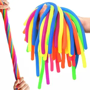 30 Packs Small Stretchy String Noodles Children Sensory Fidget Stretch Strings Toys for School Classroom Rewards Back to School Birthday Party Favors Prizes Treasure Box Toys