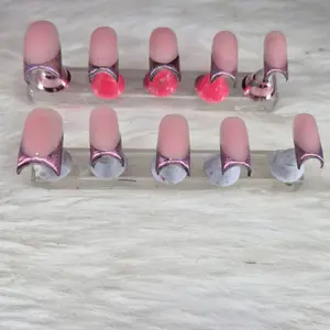 Chrome Frenchies Press On Nail