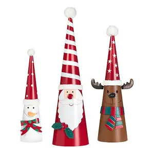 Winter Lane Christmas Iron Nesting Cones Set of 3
