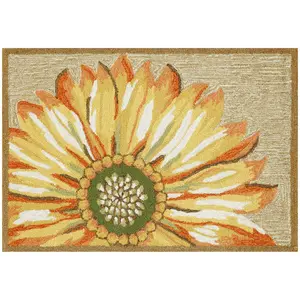 Liora Manne Frontporch Sunflower In/Out Rug Yellow 30" x 48"