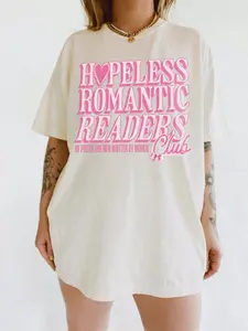 Romance Book Shirt | Bookish  Romance Book Girlie Book Lover Crewneck Romance Reader Book Club T-Shirt Bookish Gift For Her Cotton Top Womenswear Underwear Women Lady Summer