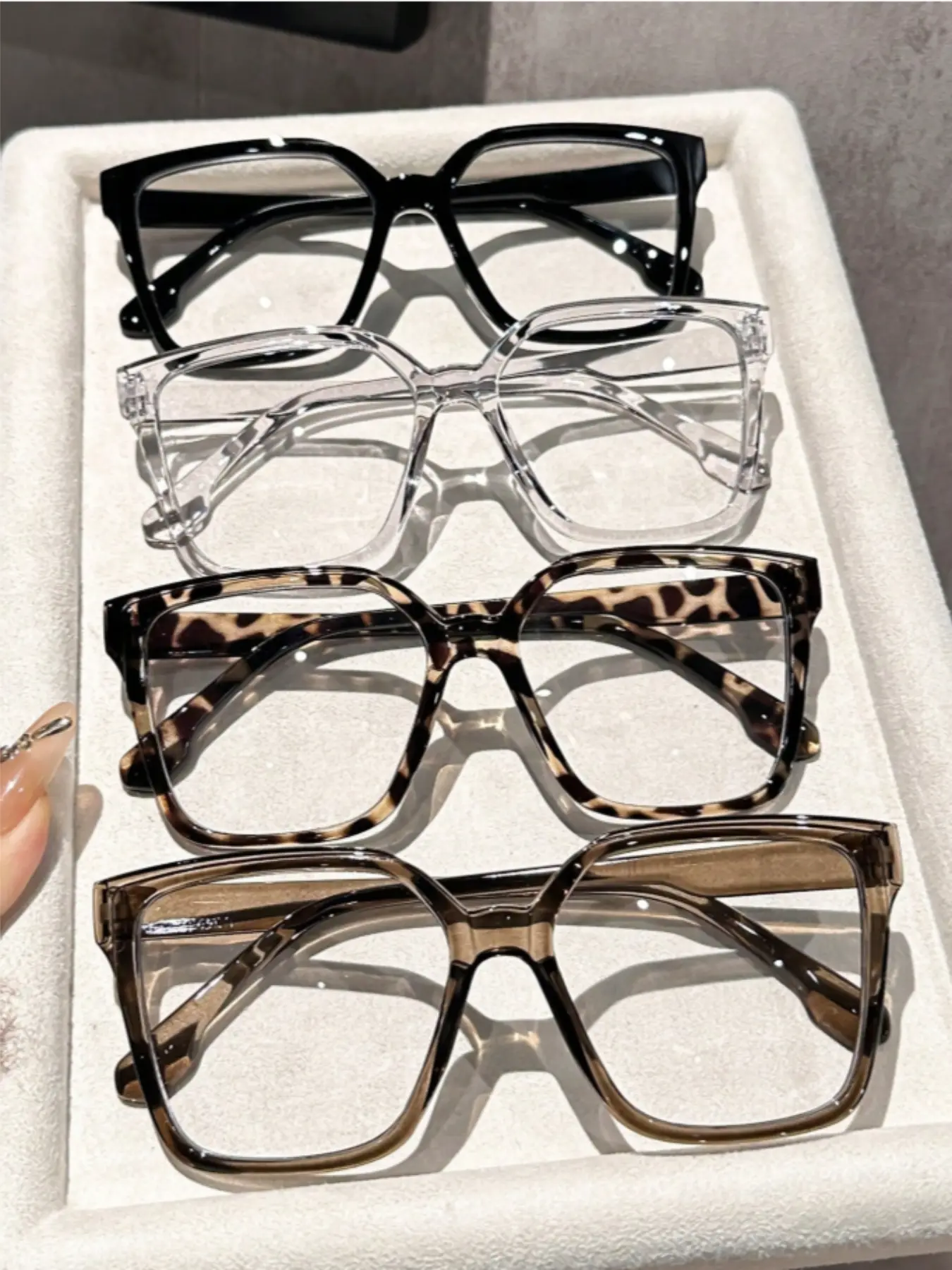Unisex Fashion Classic Square Frame Glasses, Casual Stylish Glasses, Boho Style Leopard Pattern, Decorative Lens for Daily Wear, All Seasons, Fashion Frame Eyeglasses, Square Frames Eyeglass, Fashion Eyewear