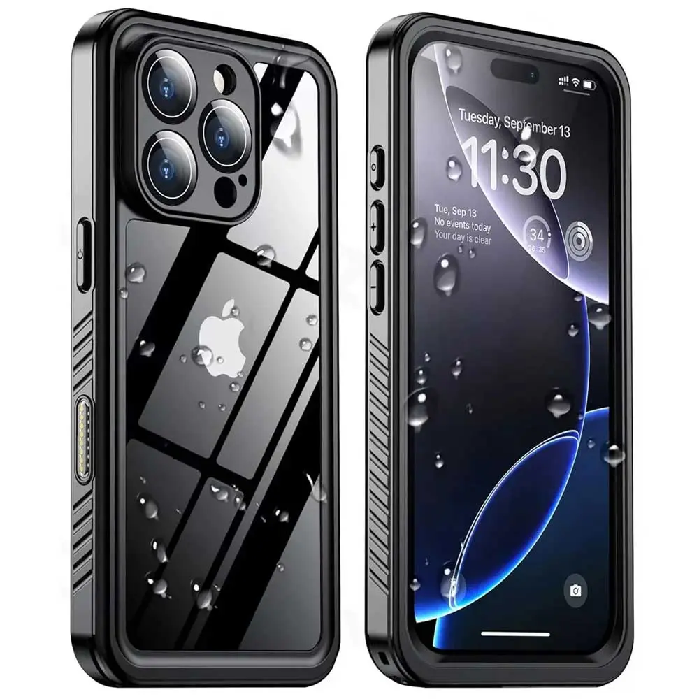 1PCS IP68 Waterproof Durable Heavy Duty Protection Case For iPhone 17,16,15,14 Plus,14,13,12,11 Pro Max Full Body Underwater Swim Diving Protective Cover