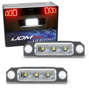 iJDMTOY 3W Full LED License Plate Light Kit For Ford 2011-14 Mustang, 2009-18 Flex, 2008-17 Focus, Powered by 3-Piece Osram Xenon White LED