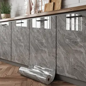 1pc Glossy Marble Waterproof Wall & Table Stickers - Heat & Oil Resistant, Self-Adhesive, And Easy To Apply. Perfect For Upgrading Kitchen Cabinets, Bathroom Walls, Countertops, And Furniture. Peel & Stick Design For Quick, DIY-Friendly Home Decor!