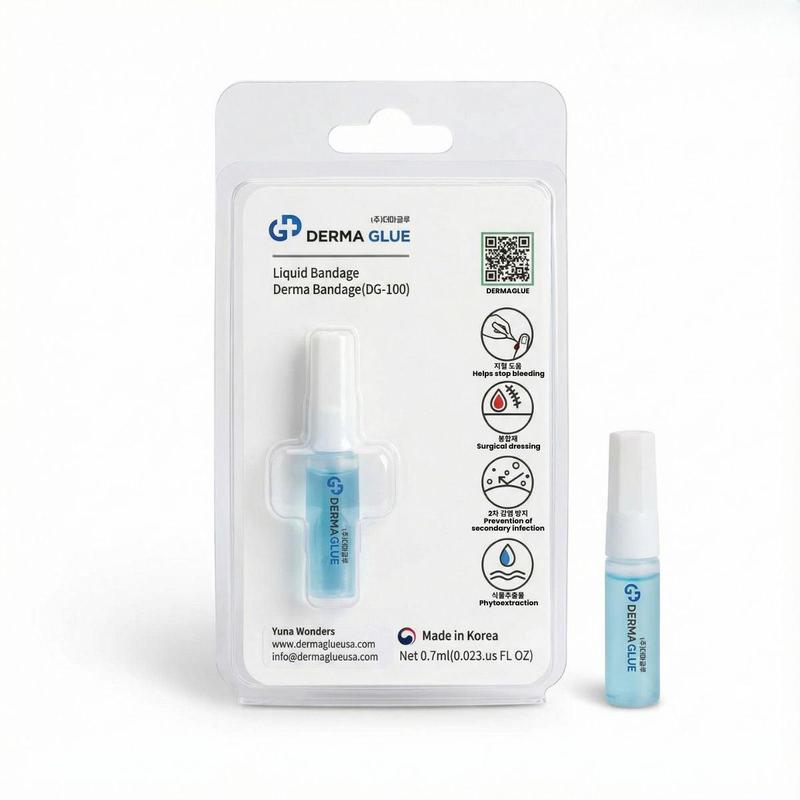 Derma Glue Liquid Bandage - Waterproof Fast-Drying Flexible Shower-Safe Wound Protection for Cuts Scrapes & Minor Wounds