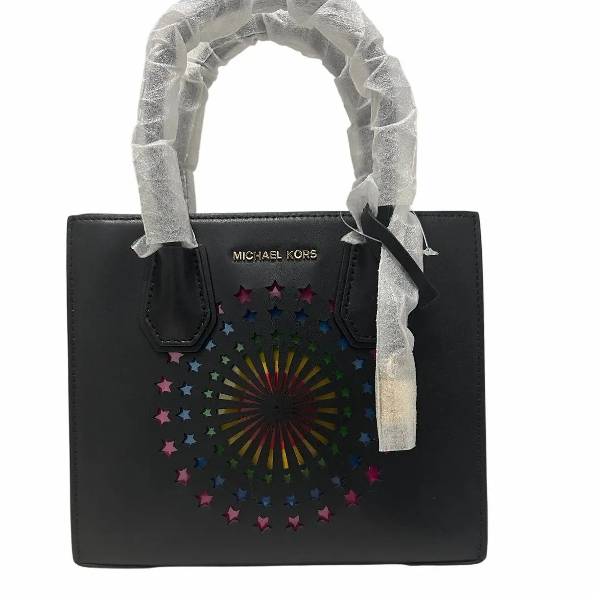 Pre-owned MICHAEL KORS Leather Tote Bags Mercer Studio Medium Modern Disco Messenger