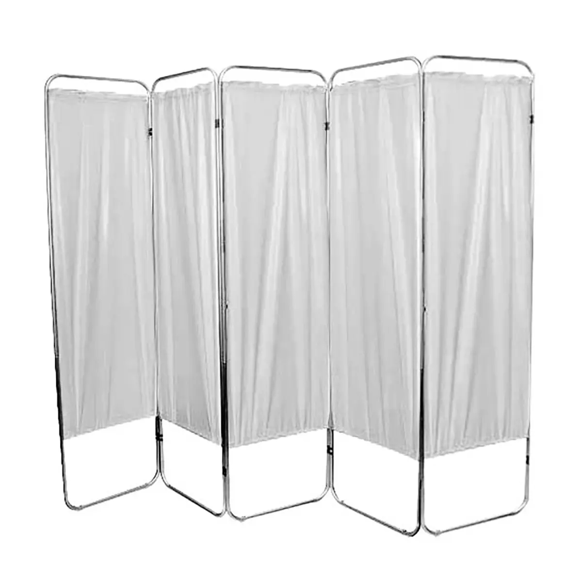 Fabrication B2221776 FEI Standard 5-Panel Privacy Screen - 6 Mil Vinyl Panels - 84 x 68 in. - White