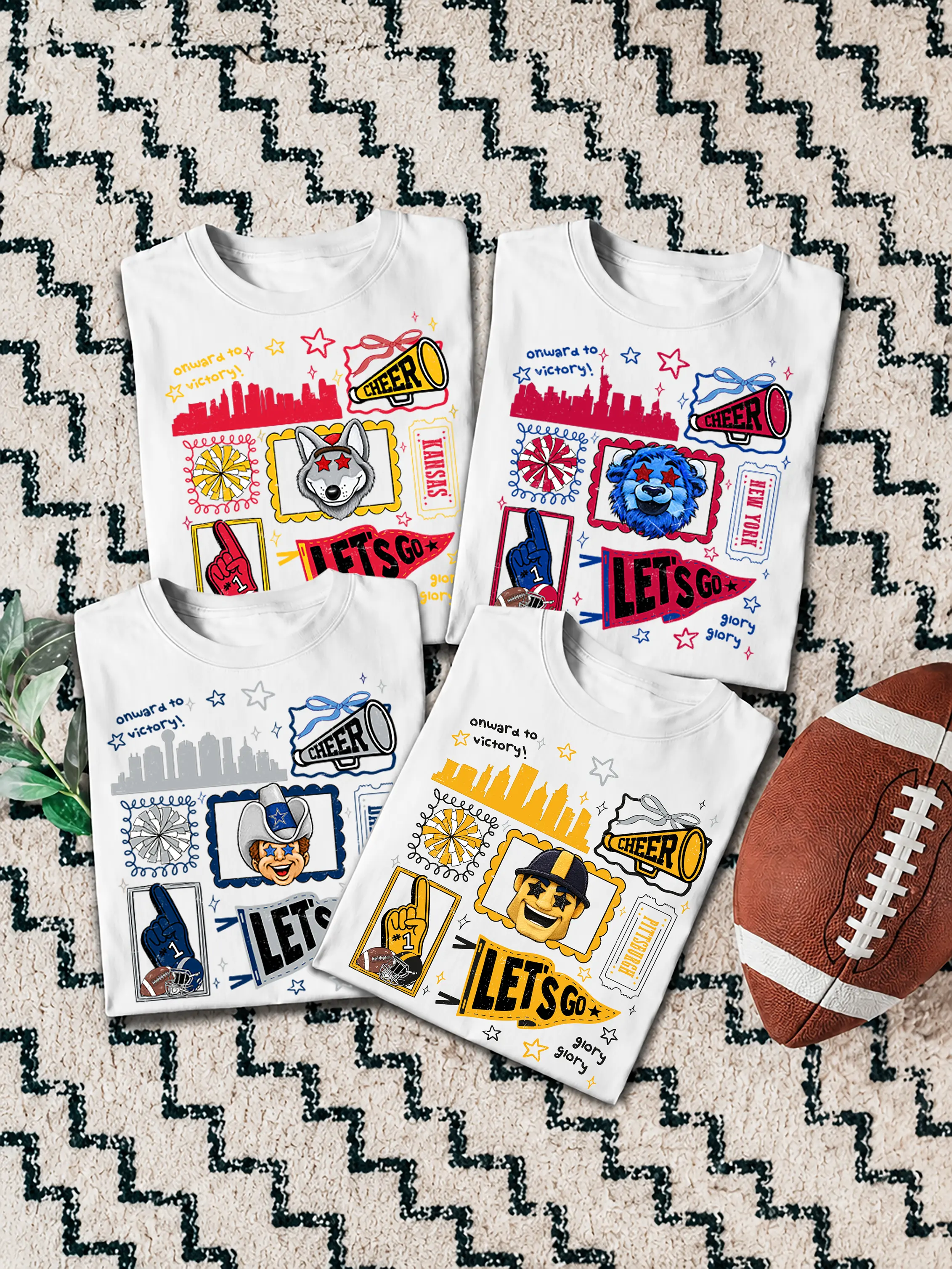 Retro Game Day Graphic Tee, Vintage Cheer Spirit T-Shirt, Cute Cheerleader Mascot Shirt, Trendy Gameday Apparel