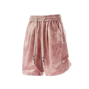 Summer American-style men's jacquard versatile casual loose sports tie-dye plus-size men's shorts