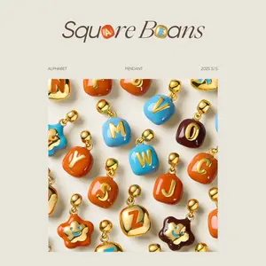 ZEGL DIY Pendant Necklace Modern Versatile Accessories Unique Personalized letter charm Shape for Casual & Semi Formal Wear