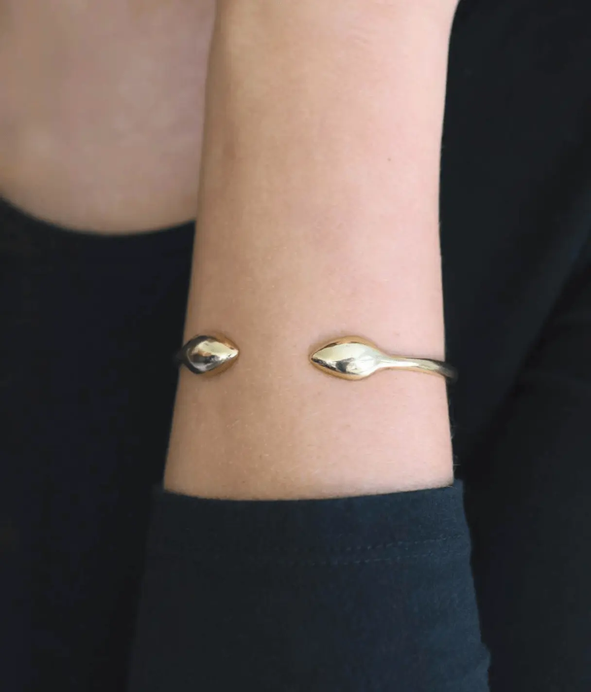 Mosi Snake Brass Cuff Bracelet