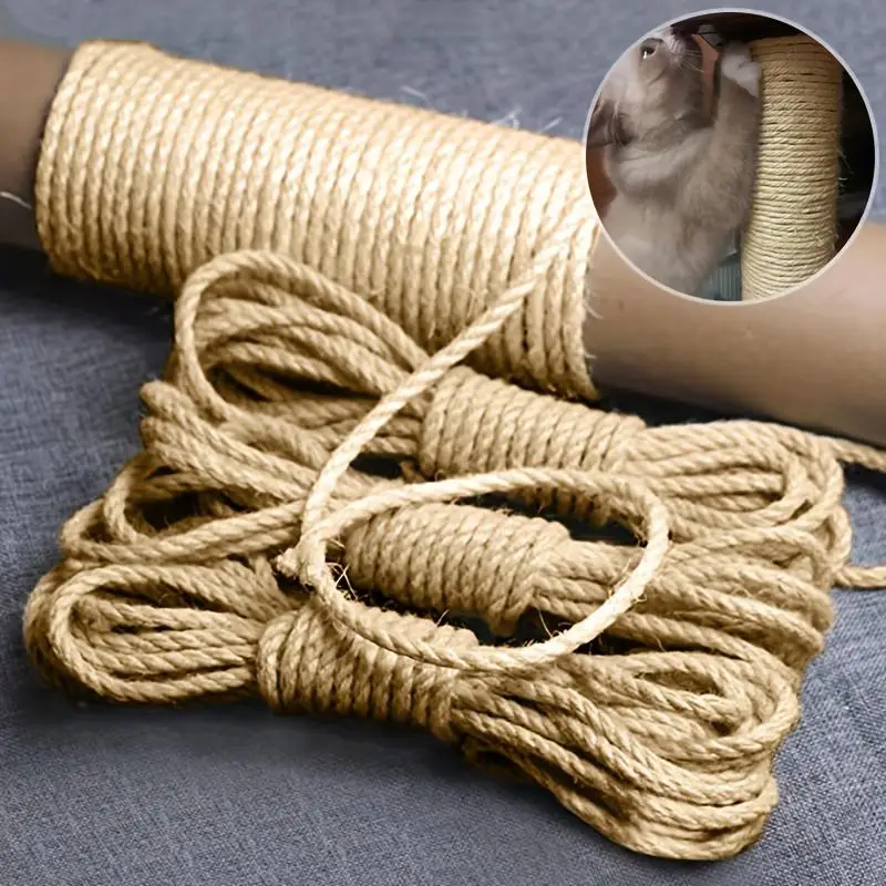 Natural Jute Rope, Cat Scratching Rope, Outdoor Camping Cat Scratching Rope, DIY Toy, Claw Furniture Protector, Cat Accessories, Pet Supplies