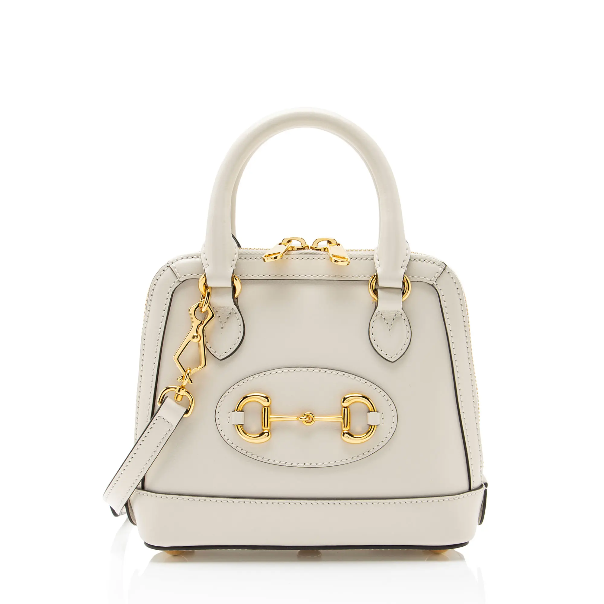 Pre-owned GUCCI Leather Shoulder Bags Horsebit 1955 Mini Satchel