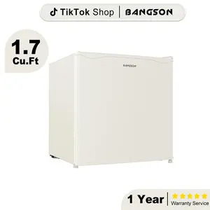 BANGSON 1.7 Cu.Ft Mini Fridge With Freezer, Small Refrigerator, Single Door Refrigerator, Room Fridge, Protable Refrigerator, Under-counter Refrigerator, Compact Refrigerator, Gift Idea, Christmas Gift