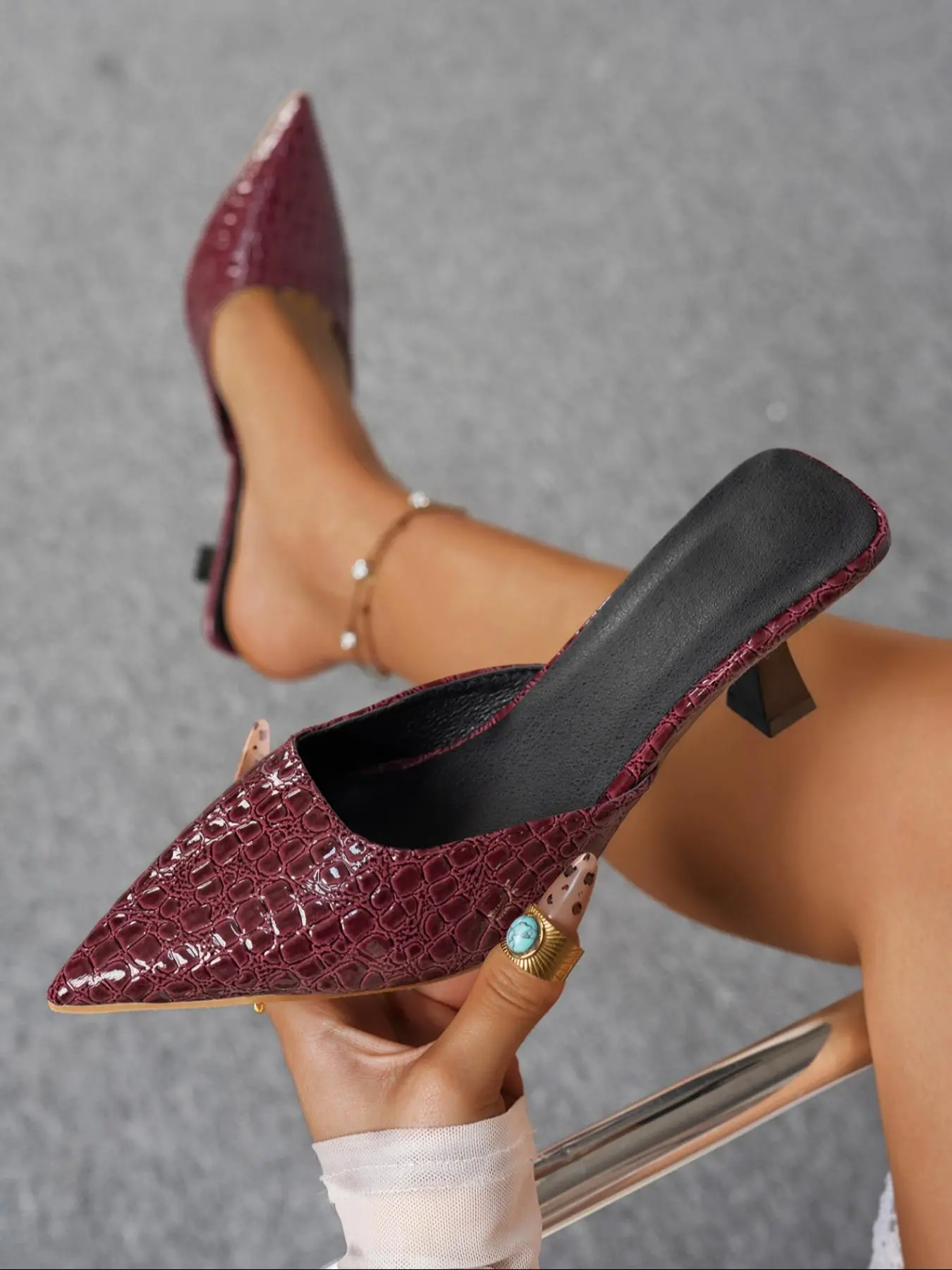 Women's Fashionable Solid Color Stiletto Heeled Sandals, Dressy Sandals, Elegant Pointed Toe High Heel Sandals for Party, Daily Clothing Decor for Women & Girls, Footwear, Elegant Party Shoes