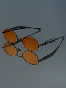 New Fashion Retro Oval Glasses, Unisex Metal Frame Small Frame Simple Versatile Daily Casual Wear Decorative Eyewear