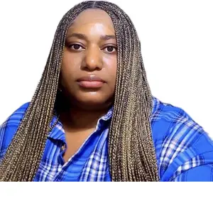 A Small Size Knotless Braided Wig with 360 Full Lace with baby hairs for Natural Look and Comfortable Wear