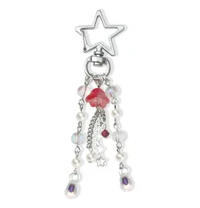 Jellyfish Keychain,Cute Y2K Car Keychains for Women Girls Jellyfish Bag Charms Purse Accessories Star Jelly Decor