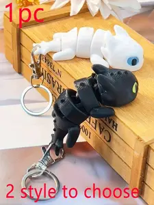 1pc Mini Cute Dragon Keychain, 3D Printing Dragon Trainer Toothless Keychain, Interesting Anime Peripheral Gifts, Can Be Used As Ornaments, Key Ring Decorations, Gifts For Anime Fans And Peripheral Lovers, Birthday Gifts, Keychain Kawaii, Cute Keychains