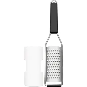 Multi-Purpose Cheese Grater & Lemon Zester - Stainless Steel Coarse Blade for Parmesan, Citrus, Garlic, Nutmeg, Chocolate, Fruits & Vegetables - Ideal Shredder for Kitchen & Cooking Enthusiasts Cambom