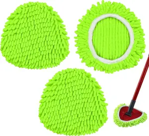 (NO BUCKET/HANDLE) Mop Replace Head for O Cedar, Spin Mop Heads Replacements for Ocedar Easywring 1 Tank Spin Mop, Chenille Duster for Ocedar Mop Include 3 Pack Microfiber Chenille Mop Pad for Ocedar Spin Mop