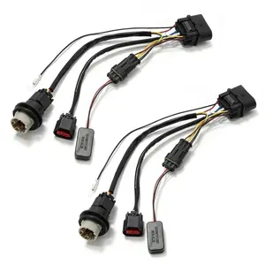 2X Projector Headlight Converter Wiring Adapter, Projector Headlights Conversion Wire Harness For 13-18 Ram 1500 2500 3500 6.7L