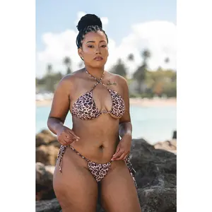 Safari Bikini - Jaguar Print, Strapless Design, Leopard Print Pattern, Suitable for Various Occasions