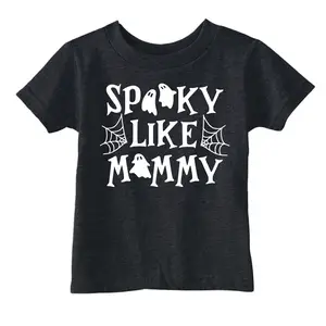 Toddler Funny T Shirts Spooky Like Mommy Sarcastic Halloween Graphic Novelty Tee For Young Kids Funny Toddler Shirts Halloween Apparel for Toddler Childrens Graphic Tees Black -