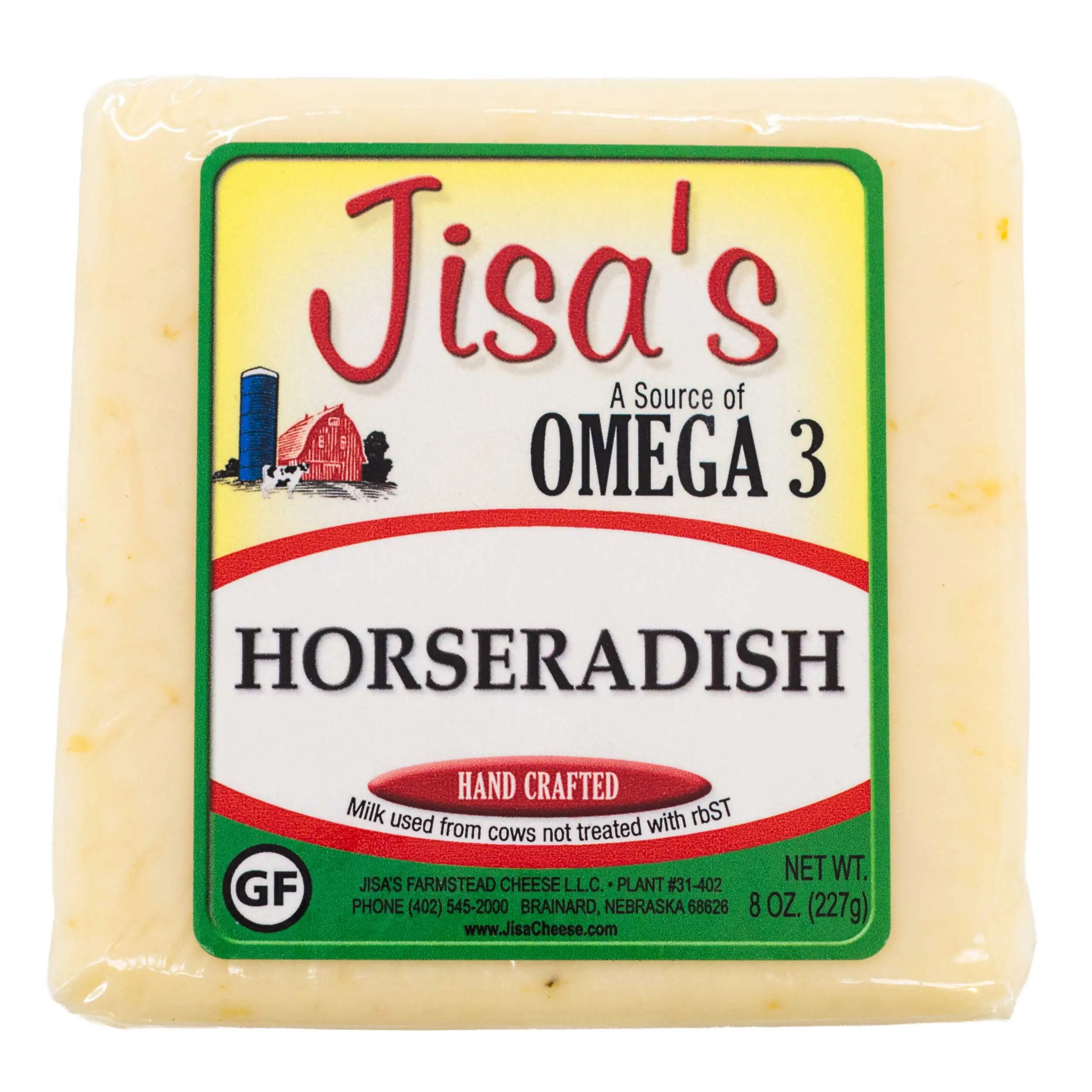 Horseradish Cheese Block | 8 oz | Jisa's Farmstead Cheese