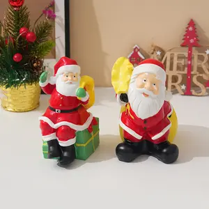 Christmas Resin Ornament Santa Snowman Home Entry Table Decor, Festive Gift Idea, Detailed Holiday Decoration