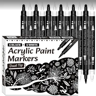 Acrylograph Pen Black Paper TikTok Shop